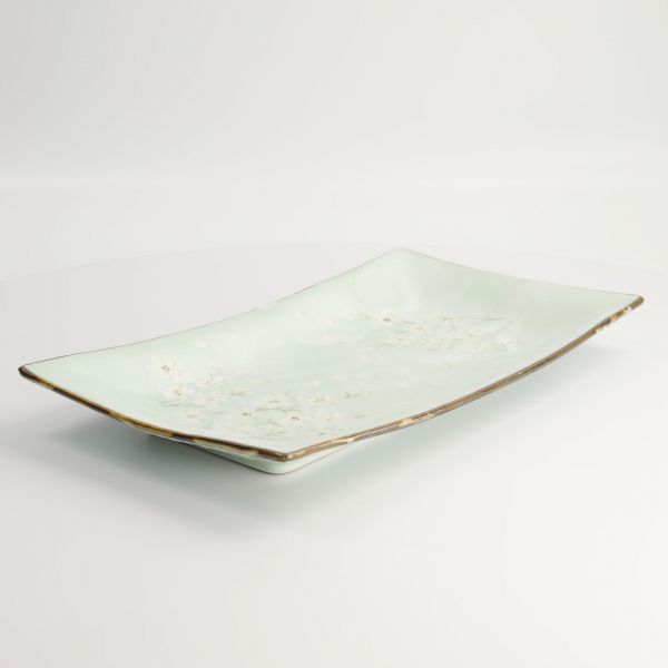 Блюдо Green Cosmos 33.2x19.3x2.2 см, керамика TOKYO DESIGN