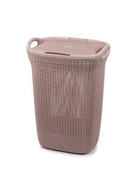 Корзина бельевая KNIT 57л фиолетовая пастель CURVER