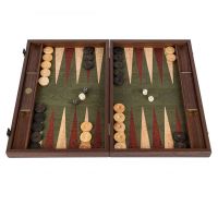 BACKGAMMONНарды с боковыми стойками, зеленый фон, пробка, 48x30 см ручная работа