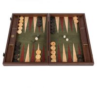 BACKGAMMONНарды с боковыми стойками, зеленый фон, пробка, 48x30 см ручная работа