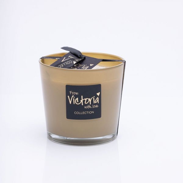 Свеча ароматическая Victoria with Love Glossy brown 400гр, выдувное стекло