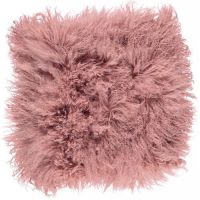 Tibetan Old Rose Подушка мех тибетской козы 40x40