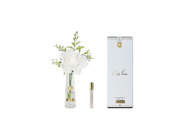 Диффузор Cote Noire SUMMER ROSE GOLD WHITE роза, белый, золотой декор, спрей 15 мл

