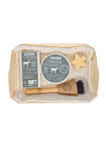 Набор Mas du Roseau COFFRET CHEVRE для всех типов кожи 1 мыло 130 гр, 1 маска-мыло для лица твердая 150 гр, кисточка для нанесения маски