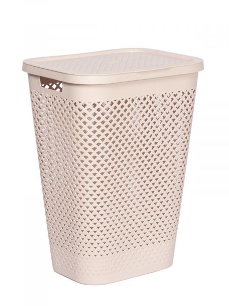 Корзина для белья PURE розовая 55л CURVER