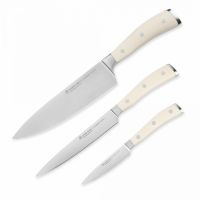 Набор из 3-х кухонных ножей поварская тройка, Ikon Cream White, 1120460303, WUESTHOF