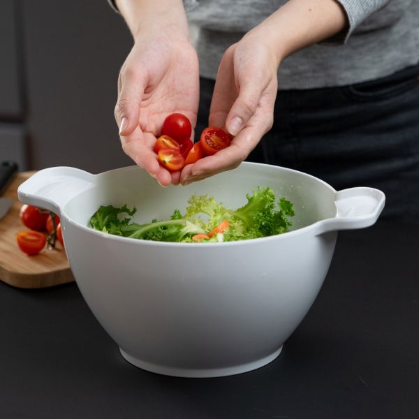 Дуршлаг с миской, диаметр 23.5 см, зеленый/белый, Bowls Colanders TREBONN