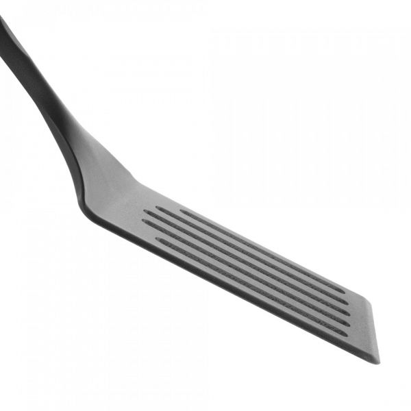 Лопатка кухонная с прорезями 28 см, нейлон, черный, DIAMANT, 400.13, OLYMPIA