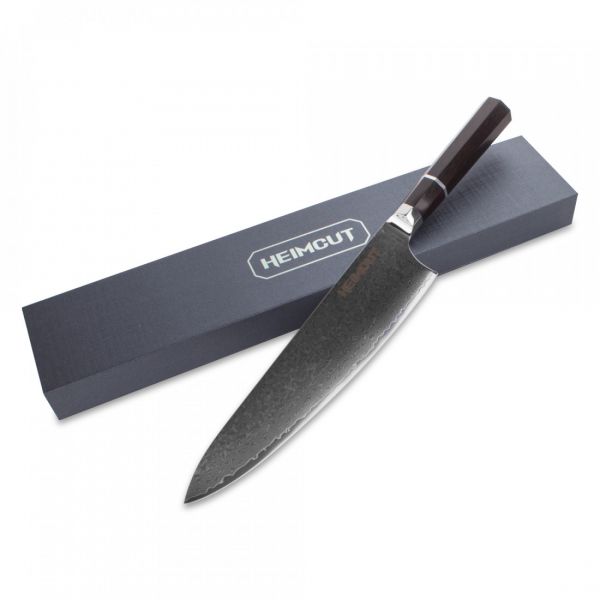 Нож кухонный поварской Шеф 23 см, Octa Damascus, HC/OCTA-CH-22, HEIMCUT