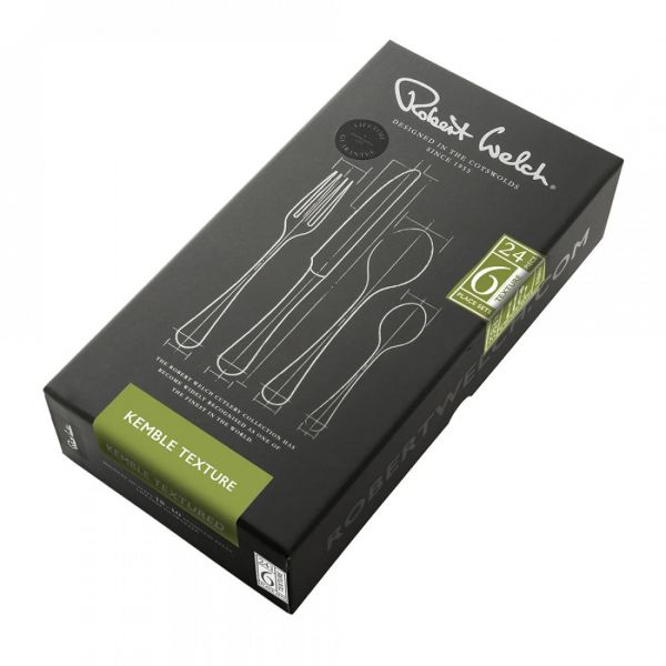 Набор столовых приборов на 6 персон, 24 предмета, Kemble Textured ROBERT WELCH KETBR1099V/24