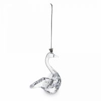 Игрушка елочная 11х9 см, акрил, Хрустальный лебедь, Event
