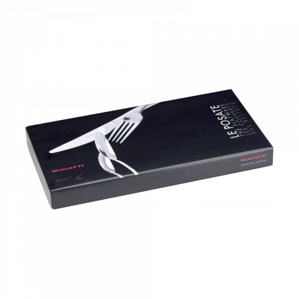 Набор столовых приборов на 6 персон, 24 предмета, сталь, акрил, хром/серый - состаренное серебро, Oxford BUGATTI