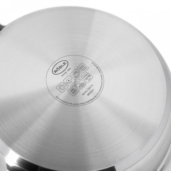 Сковорода с антипригарным покрытием 28 см, нержавеющая сталь, Elegance, 130212, ROESLE