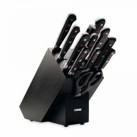 Набор кухонных ножей 9 шт + кухонные ножницы + вилка + мусат в деревянной подставке, Classic, WUESTHOF, 1090171204, Золинген