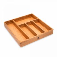 Лоток для столовых приборов большой, 40x38 см, дуб, коричневый UNECA