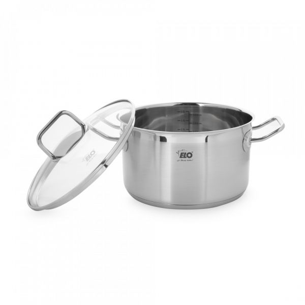 Кастрюля со стеклянной крышкой 20 см, 3 л, нержавеющая сталь, Profi Duo Therm, 40220, ELO