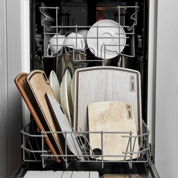 Доска разделочная композитная с желобом, 22х15 см, орех, Fashion, DRJ22150655KL6, ComposeEat