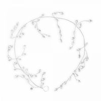 Ветка-гирлянда декоративная 1,2 м, акрил/металл, серебристая, Кристаллы, Event