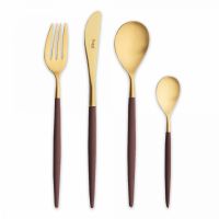 Набор столовых приборов 24 предмета на 6 персон, коричневый, Mio, MI.006.BGB, CUTIPOL