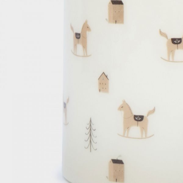 Свеча 7х10 см, цилиндрическая, Лошадки, Bright horse
