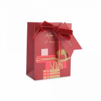 Пакет подарочный 12х16 см, бумага, красный, Подарки, Bright horse