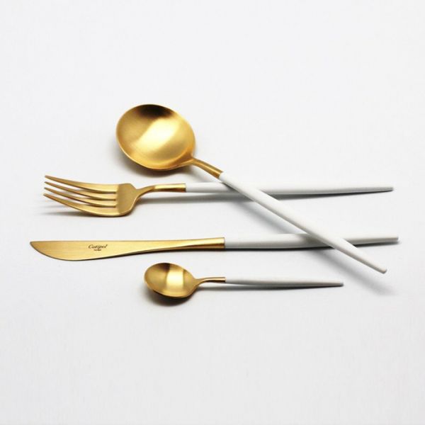 Набор столовых приборов, 24 предмета на 6 персон, белый, Goa, GO.006.WGB, CUTIPOL