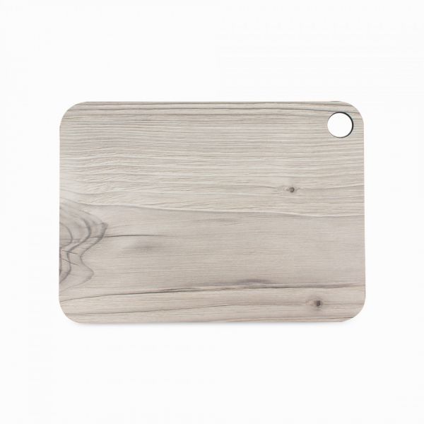 Доска композитная разделочная с желобом 24x18 см, белое дерево, Elegance ComposeEat