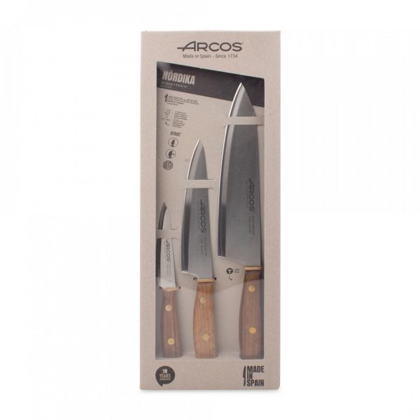Набор кухонных ножей Поварская тройка Nordika, 167100, ARCOS