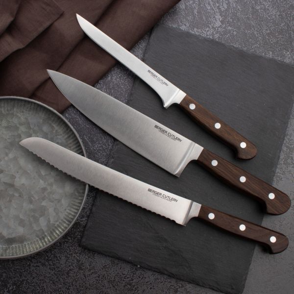 Нож для хлеба 20 см Classic Smoked Oak, BC210220, BERGER CUTLERY