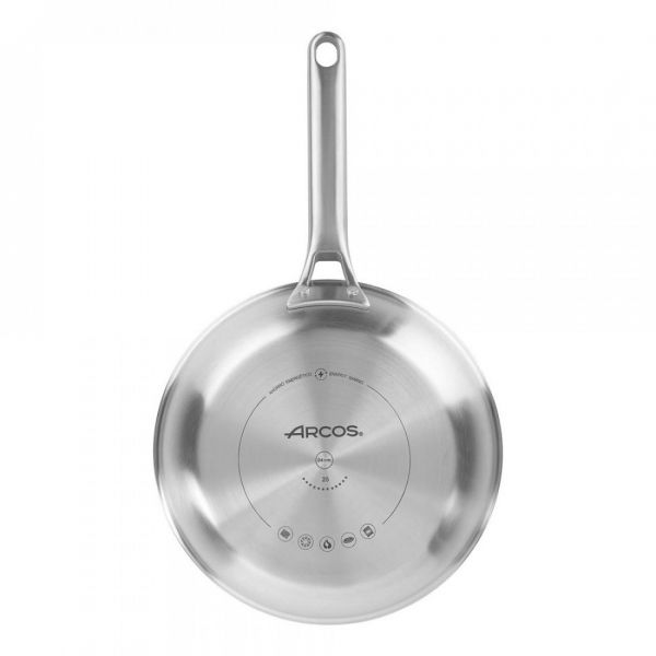 Сковорода 24 см из нержавеющей стали, для индукционных плит, без крышки Samoa Inox Arcos 726300
