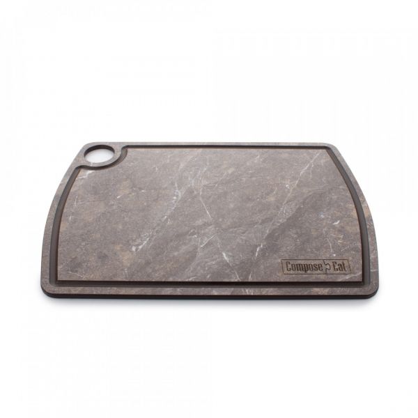 Набор из 3-х разделочных досок на подставке, мрамор темный, в подарочной упаковке, композитный материал, Fashion ComposeEat