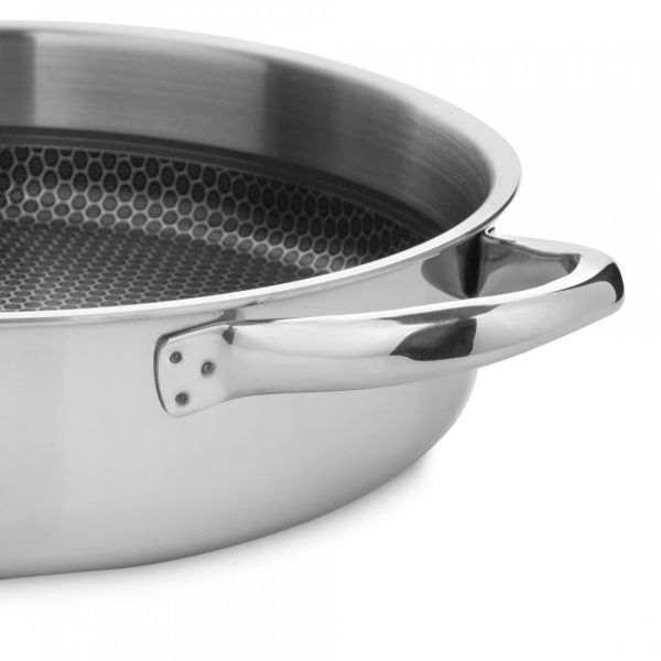 Сотейник с антипригарным покрытием и стеклянной крышкой 28 см, 3.6 л, нержавеющая сталь, Relief, 35428, ELO