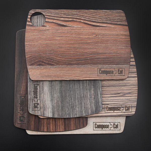 Доска разделочная композитная, 22х15 см, порфир кремовый ComposeEat