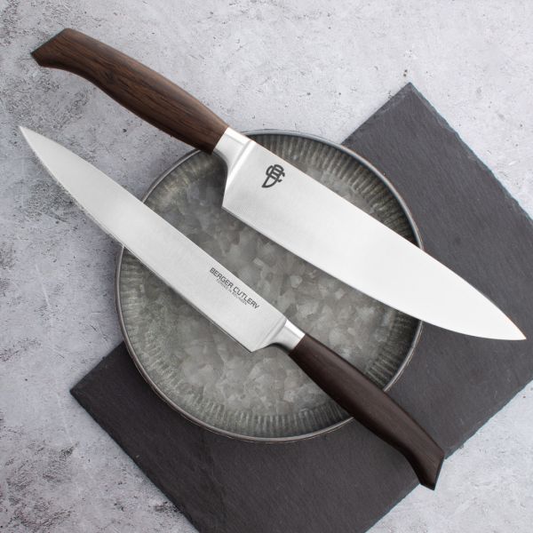 Нож для нарезки 21 см Ergo Line Smoked Oak, BC111221, BERGER CUTLERY