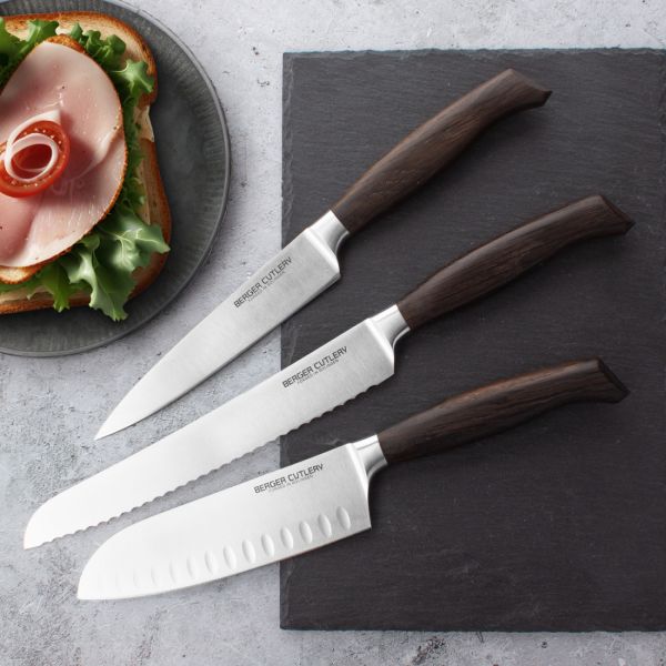 Нож филейный 16 см Ergo Line Smoked Oak, BC111616, BERGER CUTLERY