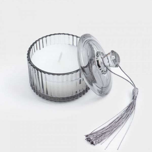 Свеча ароматическая 7x6 см, в подсвечнике, с крышкой, стекло, Neroil&Citrus, Poem
