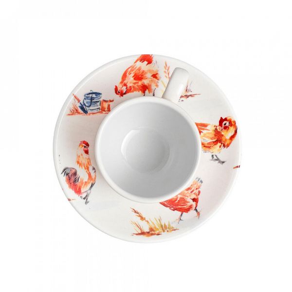 Чашка для эспрессо 95 мл с блюдцем, COUNTRY FARMYARD GRACE by TUDOR ENGLAND