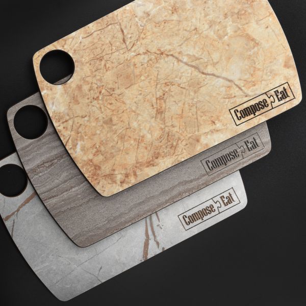 Доска разделочная композитная, 22х15 см, оникс светлый ComposeEat