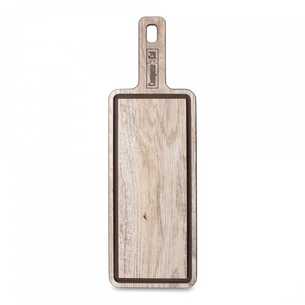 Доска композитная с желобом для сервировки и подачи, 36х12см, дуб светлый, ProFashion ComposeEat