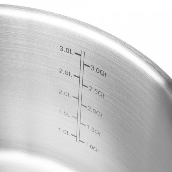 Набор посуды 7 предметов: 3 кастрюли, 1 ковш, 3 стеклянные крышки, Smart Steam ELO