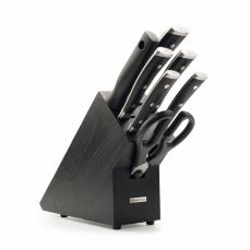 Набор кухонных ножей 5 предметов, мусат, ножницы, в деревянной подставке, Classic Ikon, WUESTHOF, 9878 WUS, Золинген