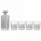 Набор для виски ELIXIR WHISKY, 5 предметов, штоф 750 мл, 4 стакана 380 мл, бессвинцовый хрусталь, Mixology, A12469S0602L990, LUIGI BORMIOLI
