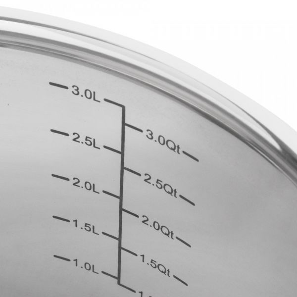 Кастрюля со стеклянной крышкой 20 см, 3 л, нержавеющая сталь, Profi Duo Therm, 40220, ELO