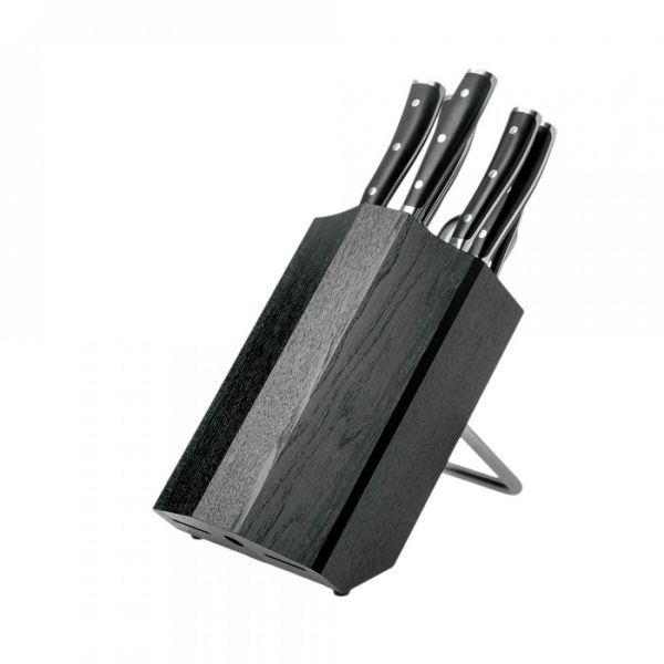 Набор из 6-ти кухонных ножей с мусатом и ножницами в деревянной подставке, Classic Ikon, WUESTHOF, Золинген