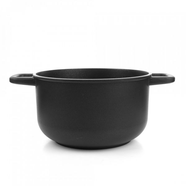 Кастрюля для индукционных плит с антипригарным покрытием 20 см, 3.5 л, литой алюминий с алмазным порошком, черный, Diamant Plus, 415.20, OLYMPIA