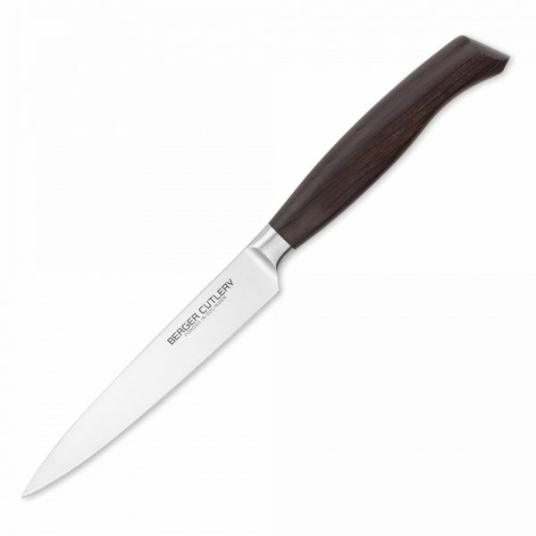 Нож для чистки и нарезки 12 см Ergo Line Smoked Oak, BC111312, BERGER CUTLERY