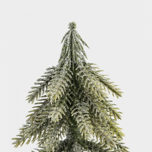 Ель искусственная 20 см, полиэтилен, серебристая, New year