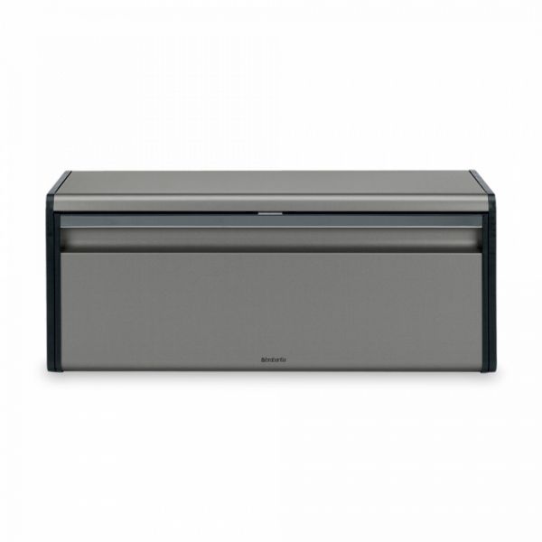 Хлебница с откидной крышкой 25x46.5x18,7 см, нержавеющая сталь, платина, Fall Front BRABANTIA