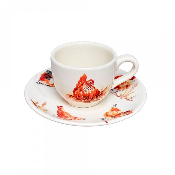 Чашка для эспрессо 95 мл с блюдцем, COUNTRY FARMYARD GRACE by TUDOR ENGLAND