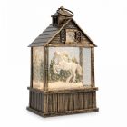 Снежный фонарь 17 см, с подсветкой, пластик, бронзовый, Елка в доме, New year